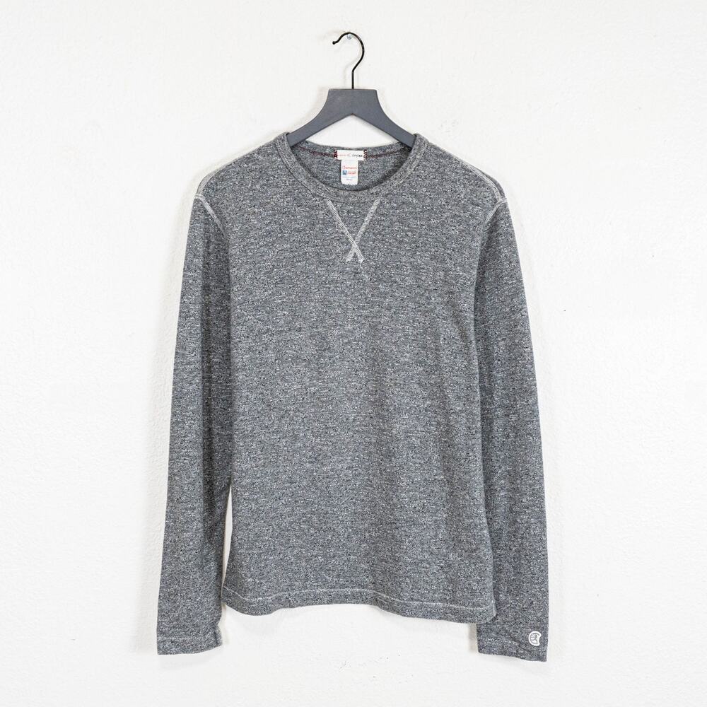 Champion x Todd Snuder long Sleeve Crewneck pullover heather gray sz Small